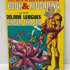 Vintage 20,000 Leagues Under the Sea Peter Pan Book and Recording 45RPM